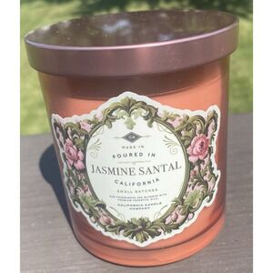 Leoben Co. Jasmine & Santal Vegan Soy Wax Candle 9 oz 4" Made In California RARE